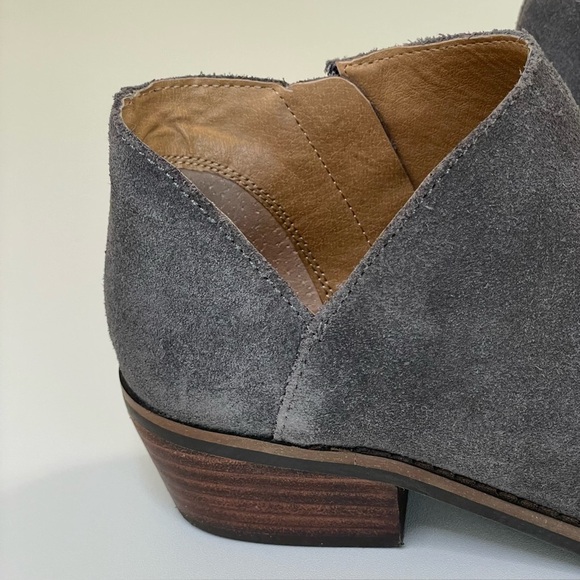 Lucky Brand Frankela Ankle Boot Suede Leather Bootie Greywolf Women’s 6 - Picture 14 of 16